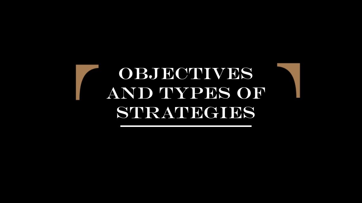 Objectives and Types of Strategies use in the Business