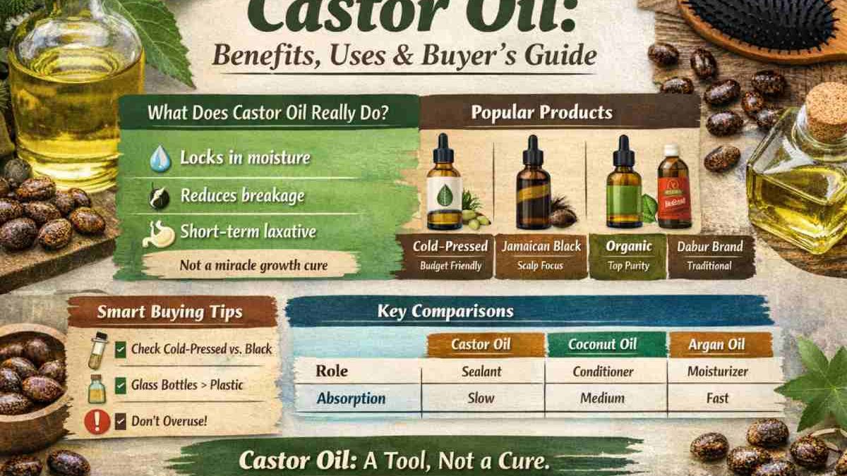 Castor Oil: Benefits, Uses, Products, Pricing & Real-World Guide (2026)