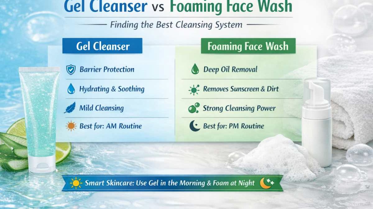 Gel Cleanser vs Foaming Face Wash: What’s Better?