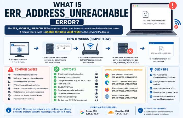 what is unreachable error